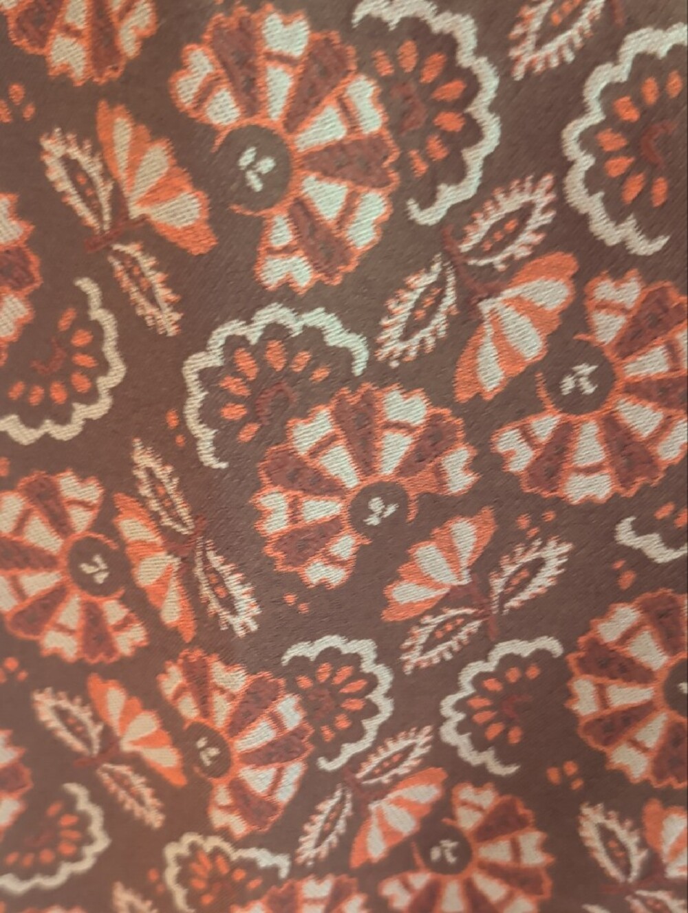 Anthropologie Brown and Dusty Pink Floral Slim Pants - Picture 6 of 7